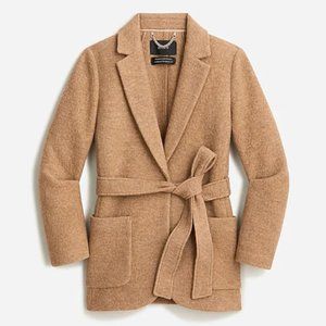 Wrap blazer-jacket in Italian boiled wool